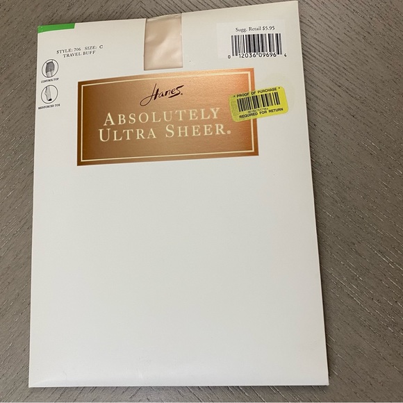 Hanes Pack of (3) 90’s Control Top Sheer Tights Hosiery Pantyhose Women’s Size C - Picture 2 of 13